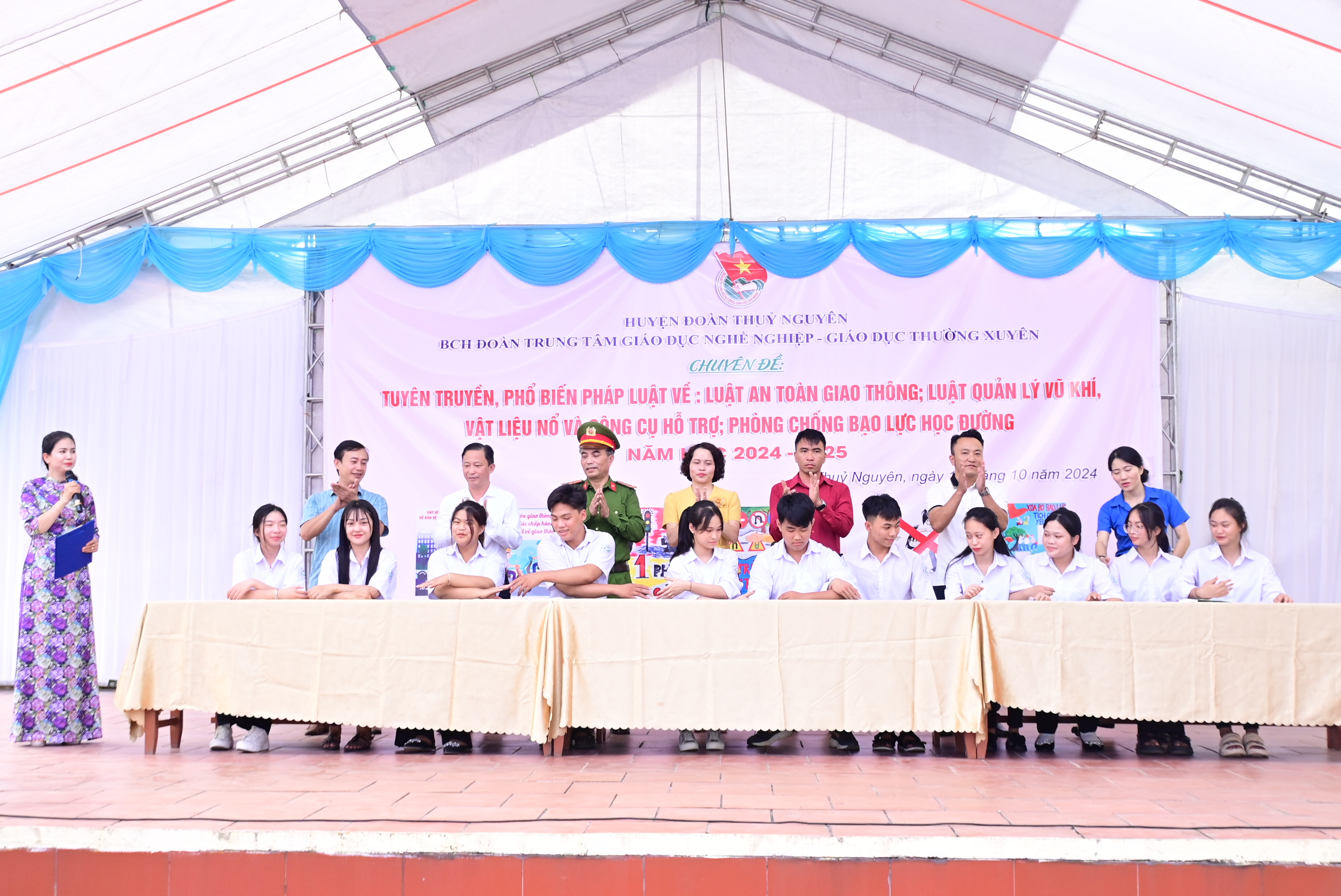 Công an huyện Thủy Nguyên: Tuyên truyền tại Trung tâm GDNN- GDTX huyện Thủy Nguyên